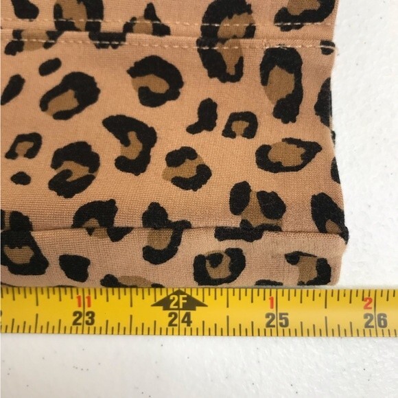 Old Navy Leopard Print Stevie Pants Brown Black Skinny Pull On Women Medium - Picture 8 of 11